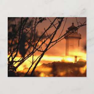 Washington State Postcard- Lighthouse at Sunset Postcard