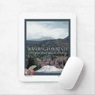 Washington State Poster Art Mouse Mat