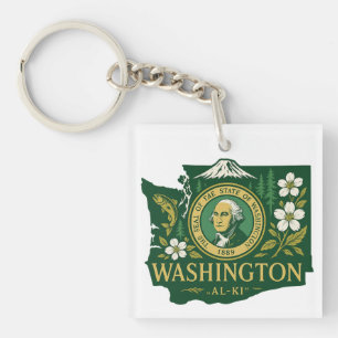  Washington state pride Key Ring