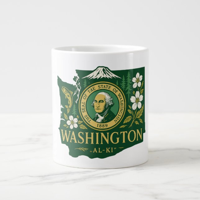  Washington state pride Large Coffee Mug (Front)