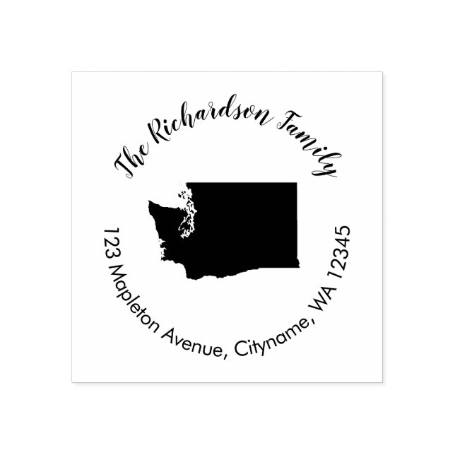 Washington state return address rubber stamp (Imprint)