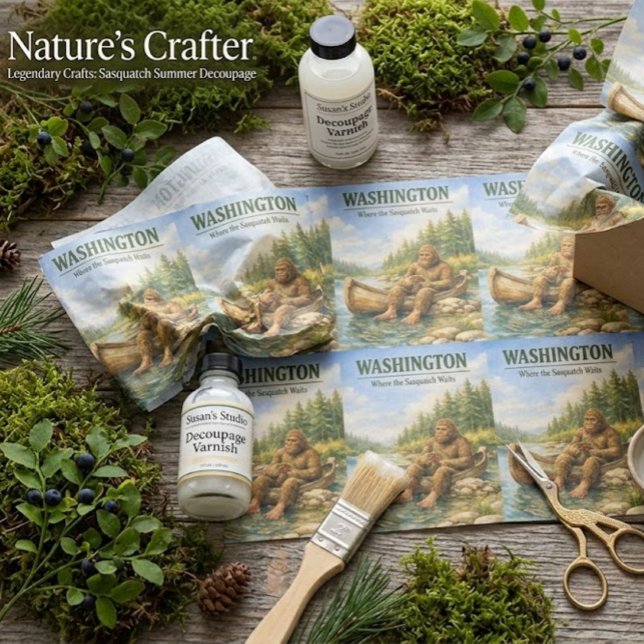 Washington State Sasquatch Summer Bigfoot  Tissue Paper (Creator Uploaded)