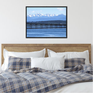 Washington State Scenic Olympic Mountains View Canvas Print
