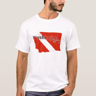 Washington State Scuba Diver Flag Men's T-Shirt