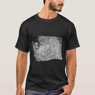 Washington State Tree Growth Rings Map T-Shirt