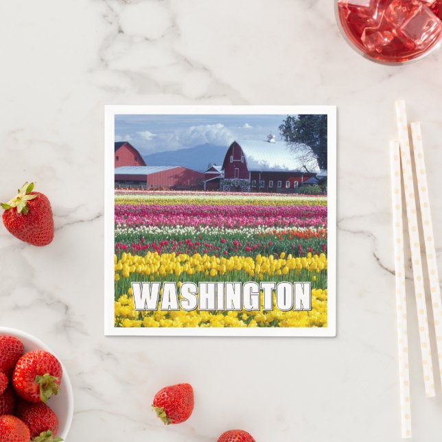 Washington State | Tulip Field Napkin (Insitu)