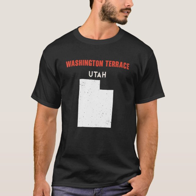 Washington Terrace Utah USA State America Travel U T-Shirt (Front)