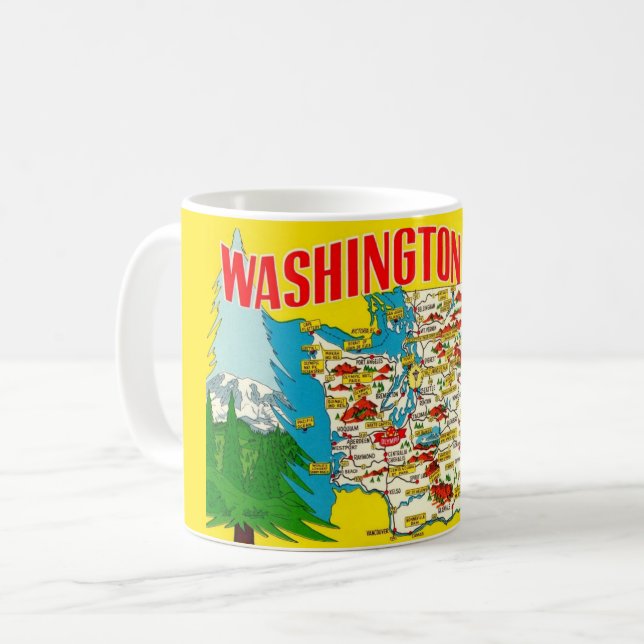 Washington - The Evergreen State  Coffee Mug (Front Left)