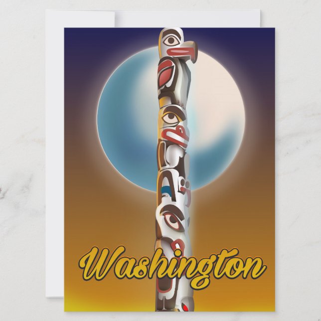 Washington Totem Pole Invitation (Front)