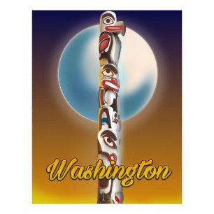 Washington Totem Pole Photo Print