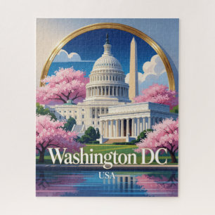 Washington USA Capitol And Monument Travel Jigsaw Puzzle