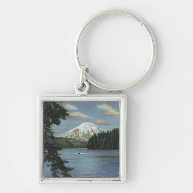Washington - View of Mt. St. Key Ring (Front)