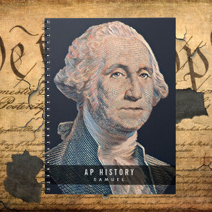 Washington Vintage Art Custom Back To School Notebook