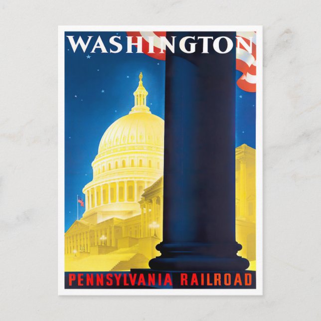 Washington vintage travel postcard (Front)