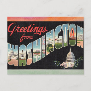 Washington Vintage Travel Postcard