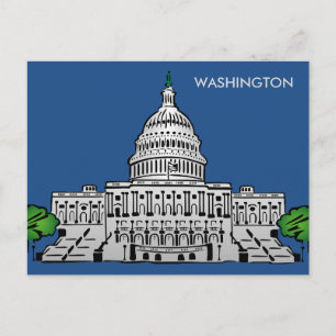 Washington Vintage Travel Tourism Ad Postcard