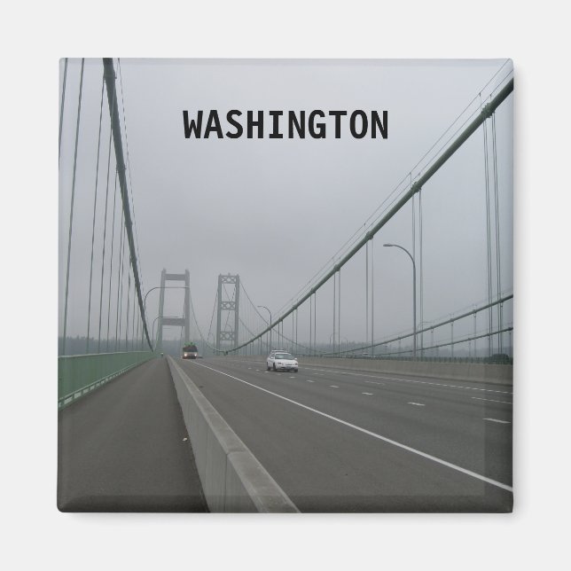 Washington Vintage Travel Tourism Add Magnet (Front)