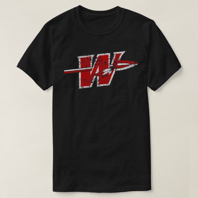Washington Warriors Vintage Logo  T-Shirt (Design Front)