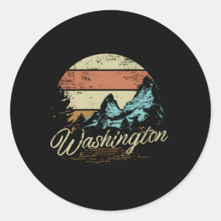 Washington Washington Mountain Classic Round Sticker
