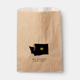 Washington Wedding Favour Treat Sacks, Gift Bags