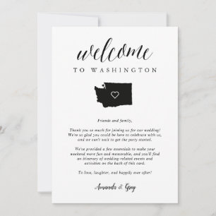 Washington Wedding Welcome Letter & Itinerary