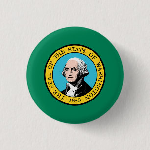 Washingtonian Flag, Flag of Washington 3 Cm Round Badge