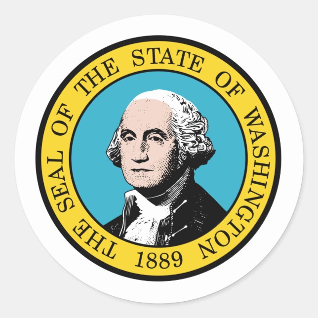 Washingtonian Seal, Seal of Washington Sticker (Front)