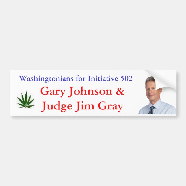 Washingtonians for Initiative 502 Bumper Sticker (Front)