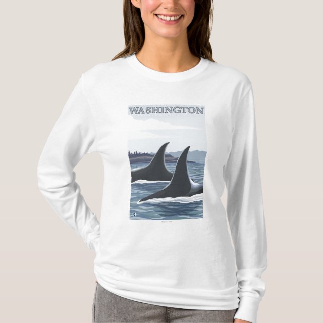 WashingtonOrca Fins T-Shirt (Front)