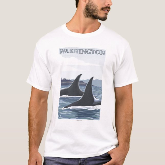 WashingtonOrca Fins T-Shirt (Front)
