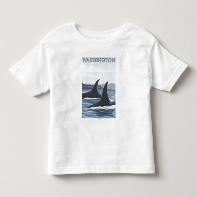 WashingtonOrca Fins Toddler T-Shirt (Front)