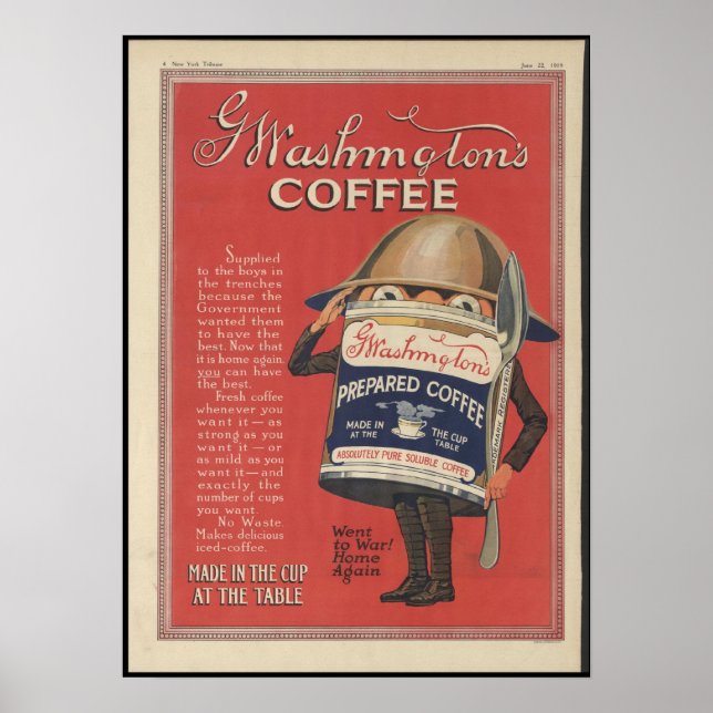 Washington's Coffee Poster (Front)