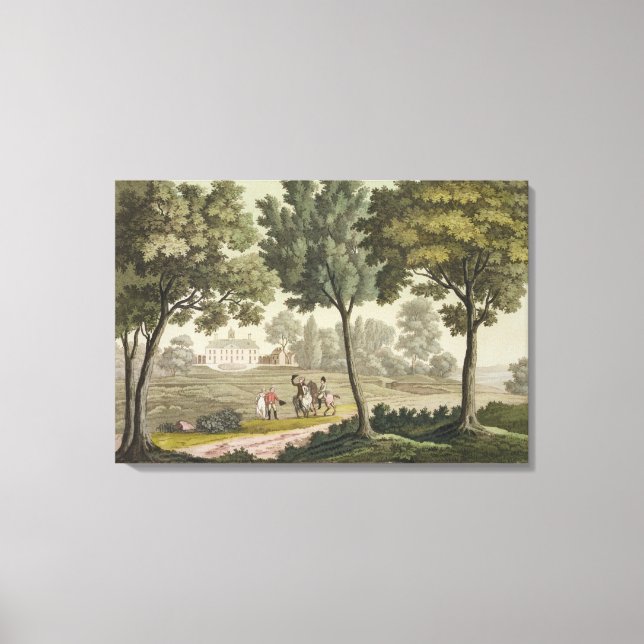 Washington's house at Mount Vernon, from 'Le Costu Canvas Print (Front)