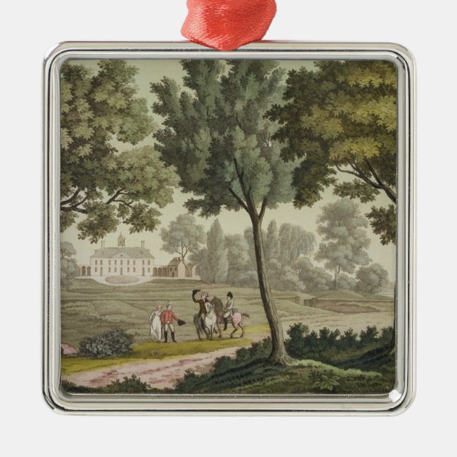 Washington's house at Mount Vernon, from 'Le Costu Metal Tree Decoration (Front)