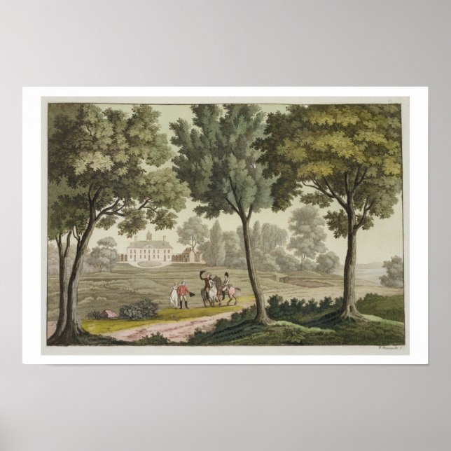 Washington's house at Mount Vernon, from 'Le Costu Poster (Front)