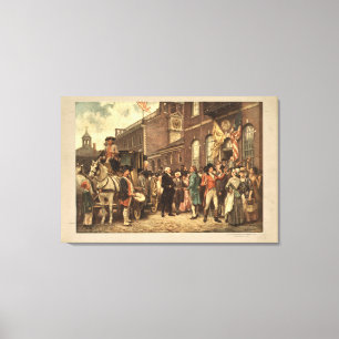 Washington's Inauguration at Philadelphia Canvas Print