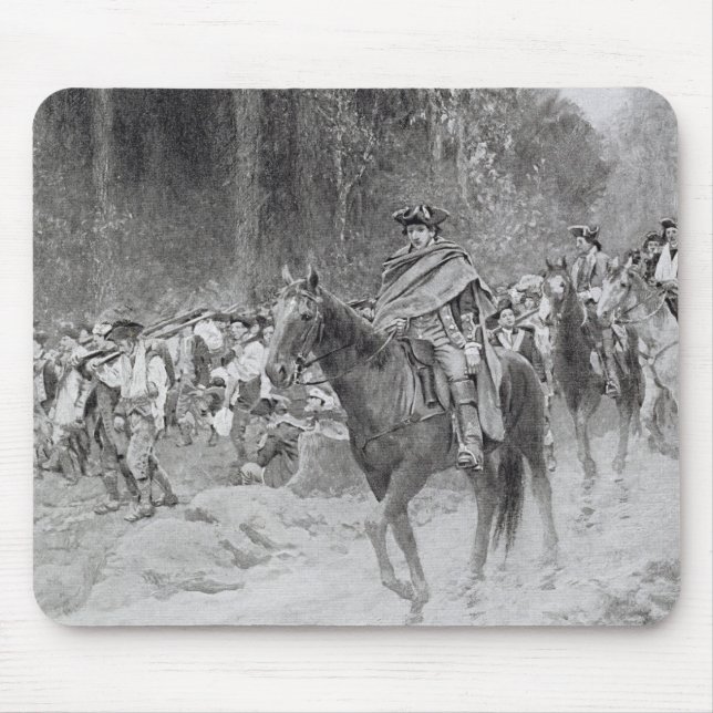 Washington's Retreat from Great Meadows Mouse Mat (Front)