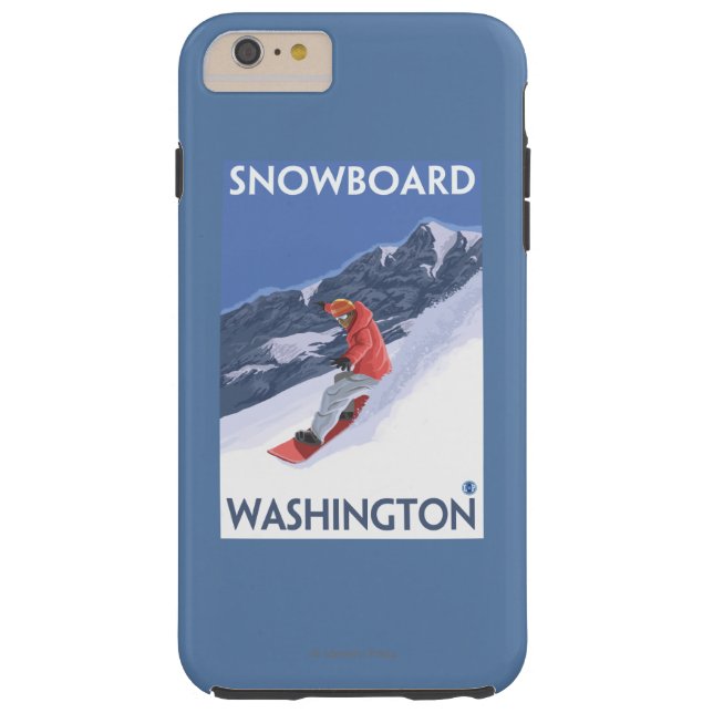 WashingtonSnowboarding Vintage Travel Poster Case-Mate iPhone Case (Back)