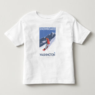 WashingtonSnowboarding Vintage Travel Poster Toddler T-Shirt