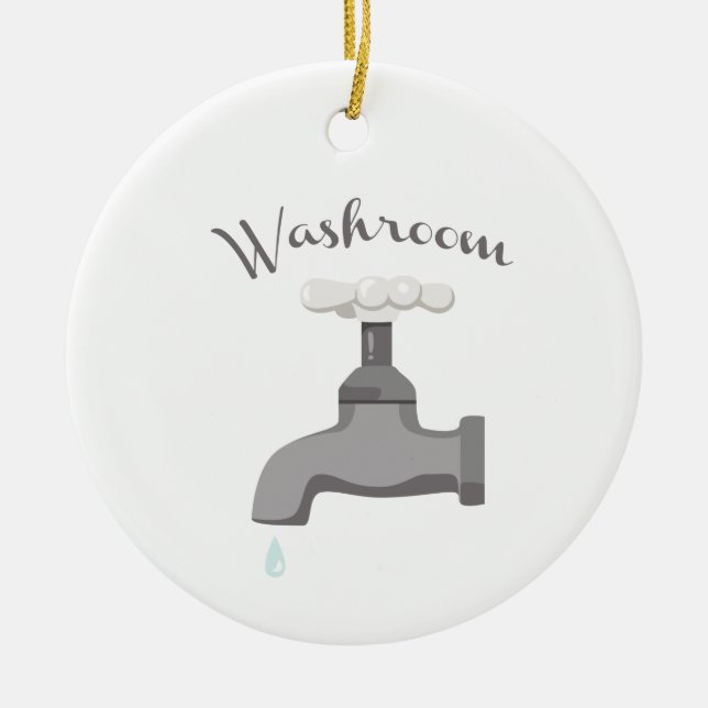 Washroom Ceramic Tree Decoration (Front)
