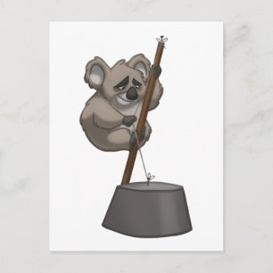 Washtub-Playin’ Koala Postcard