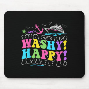 Washy Happy Traveling Beach Trip Ship Tour Cruisin Mouse Mat