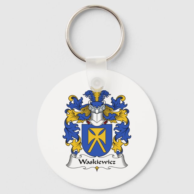 Waskiewicz Family Crest Key Ring (Front)