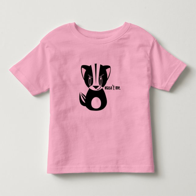 "Wasn't Me" Cartoon Skunk Tee (Front)