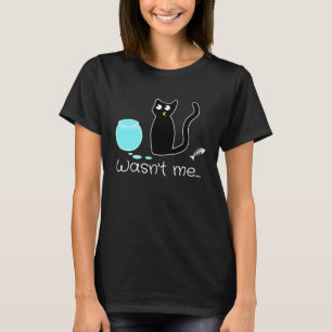 Wasn't Me Snaccidents Happen Cat Fun Fishbone Gold T-Shirt