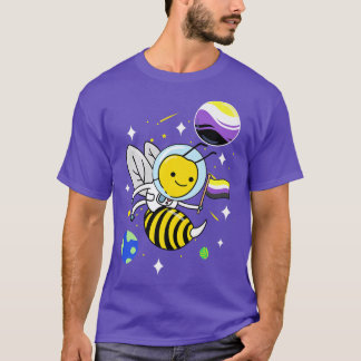 Wasp Astronaut Nonbinary Pride  T-Shirt