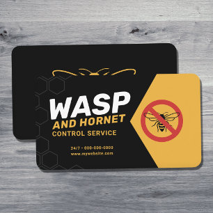 Wasp & Hornet Control - Yellow & Black Business Card