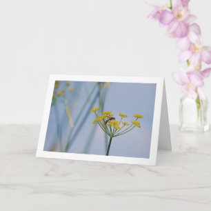 Wasp Pollinating Wild Fennel Card