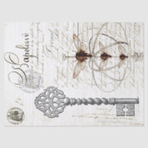 Wasp Script Decoupage Tissue Paper