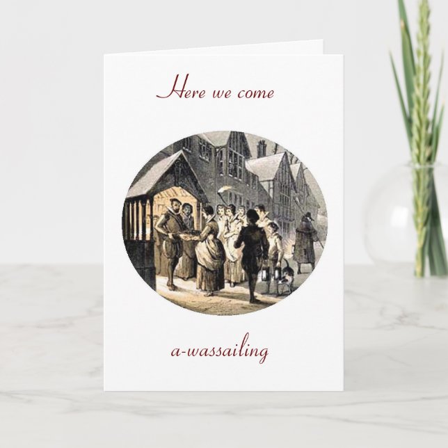 Wassail Christmas Greeting Holiday Card (Front)